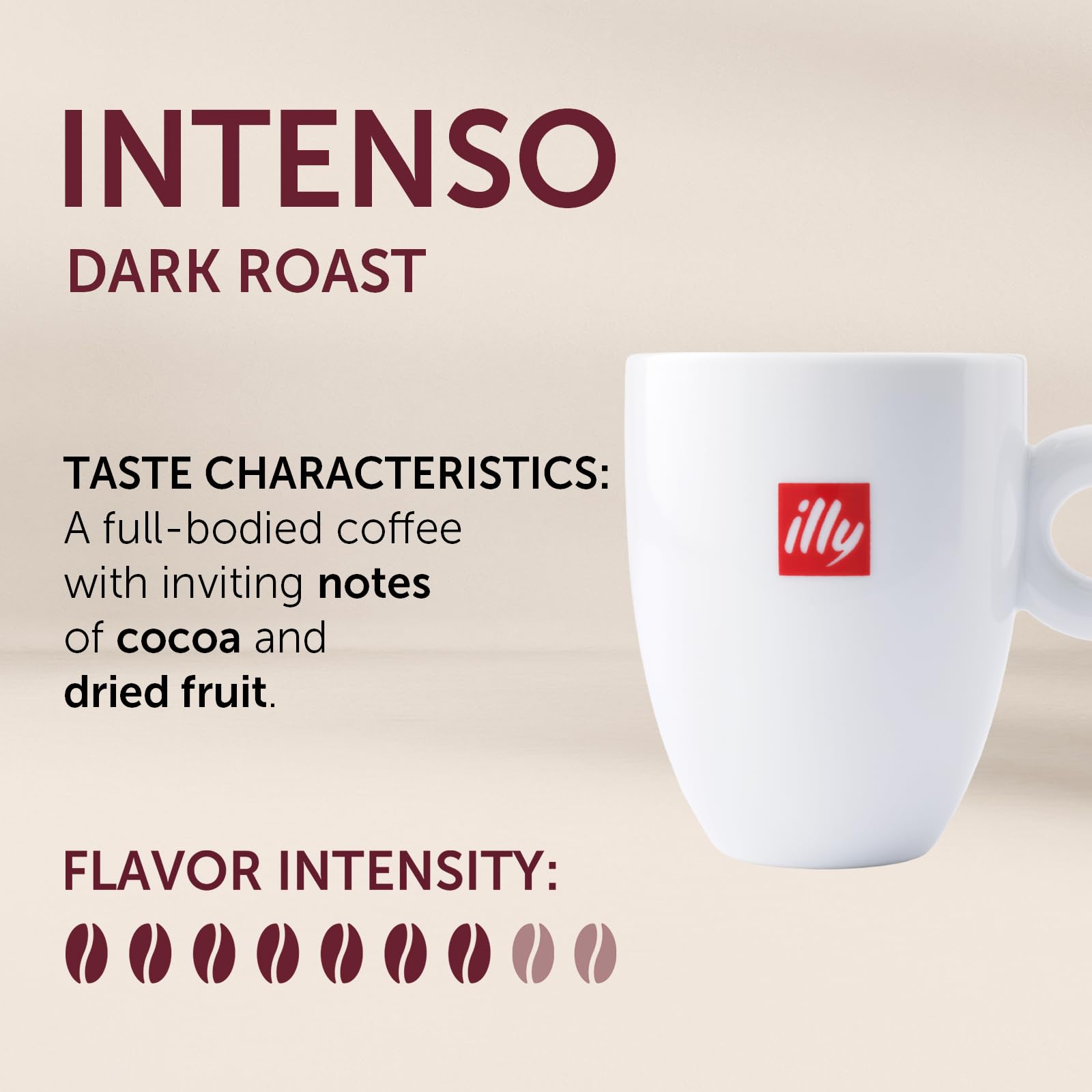 Close-up del café molido illy, demuestra textura uniforme y calidad