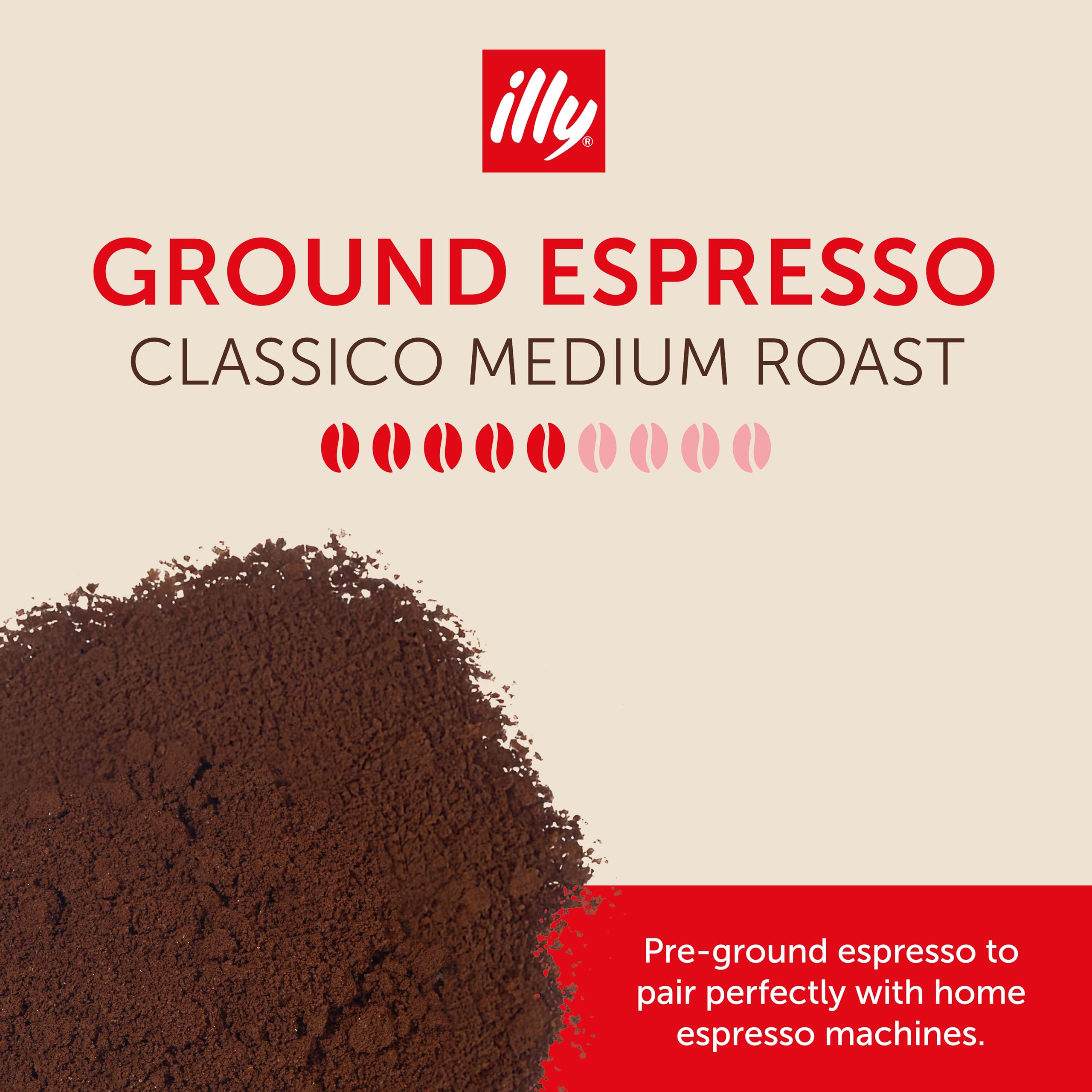 illy primer plano del molido que resalta textura fina y extracción consistente