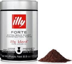 illy empaque frontal forte mostrando marca y beneficio aroma intenso
