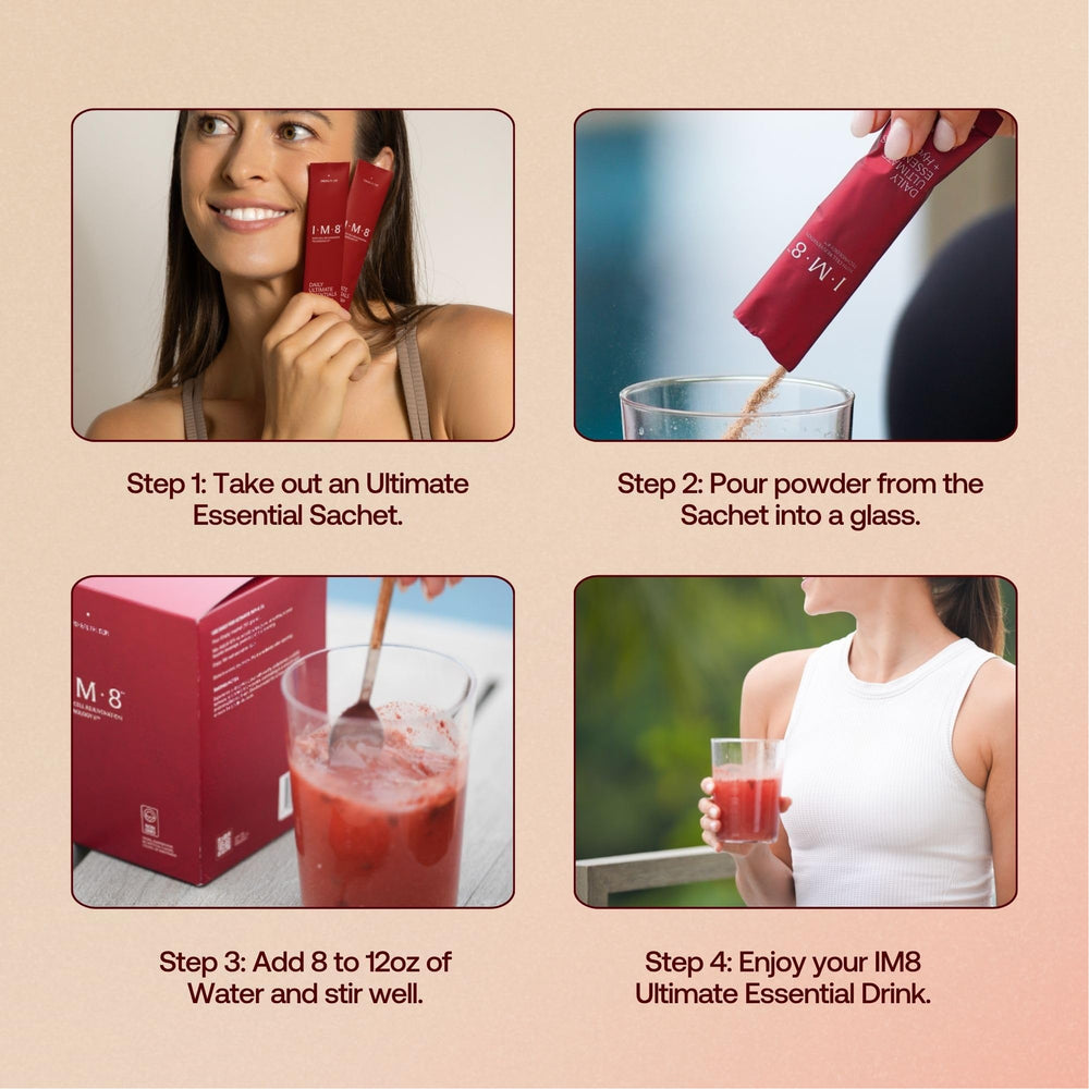 IM8 etiqueta nutricional destacando ingredientes y dosis