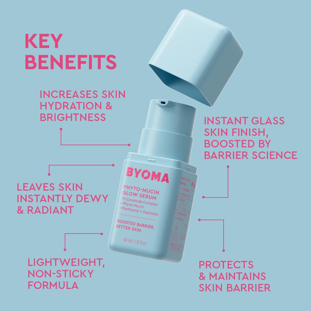 BYOMA Suero facial Phyto-Mucin Glow Serum — hidratación profunda, reafirmante y efecto luminoso