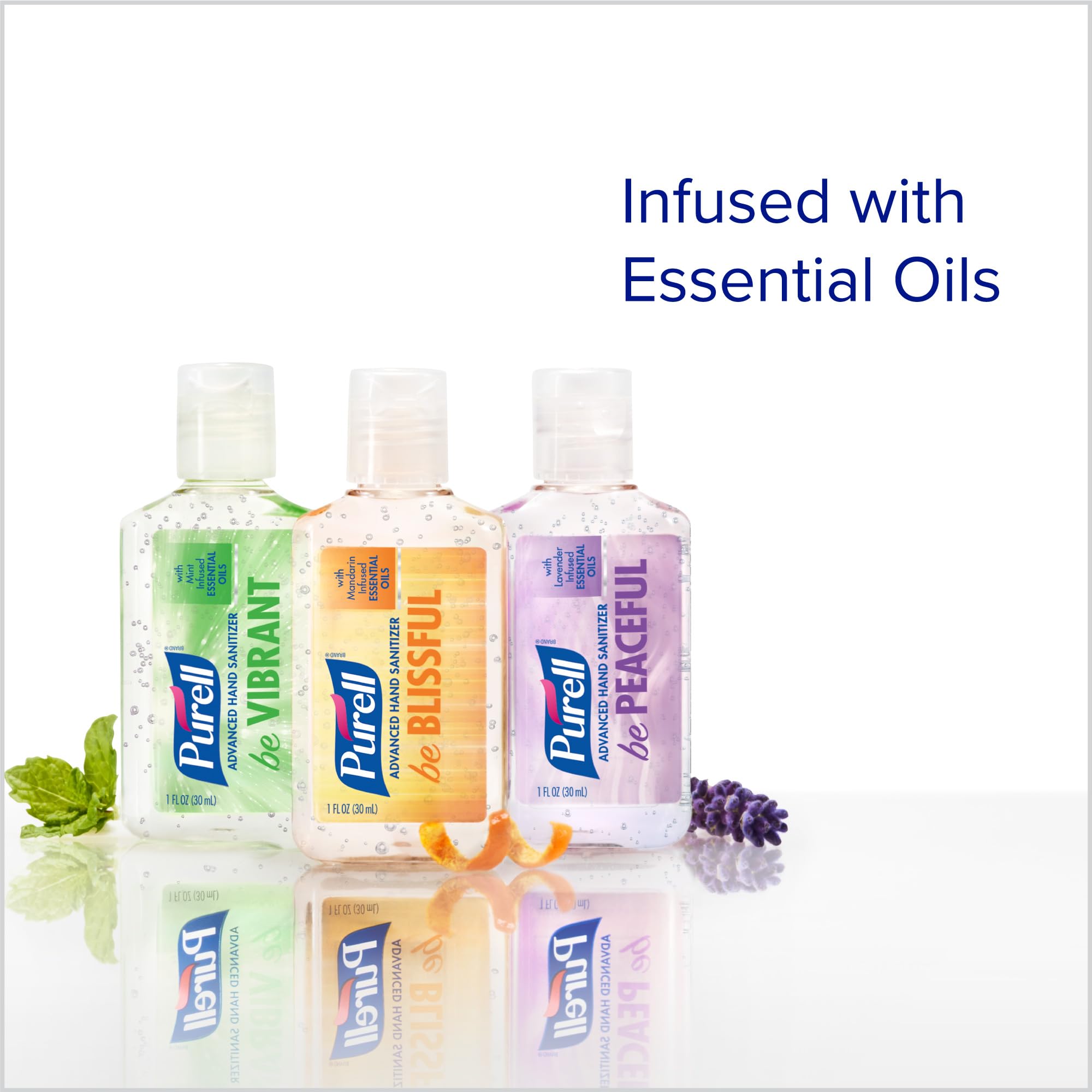 Purell gel desinfectante manos viaje Pack 12 x 1 oz — 3 fragancias, 70% alcohol, fórmula Advanced