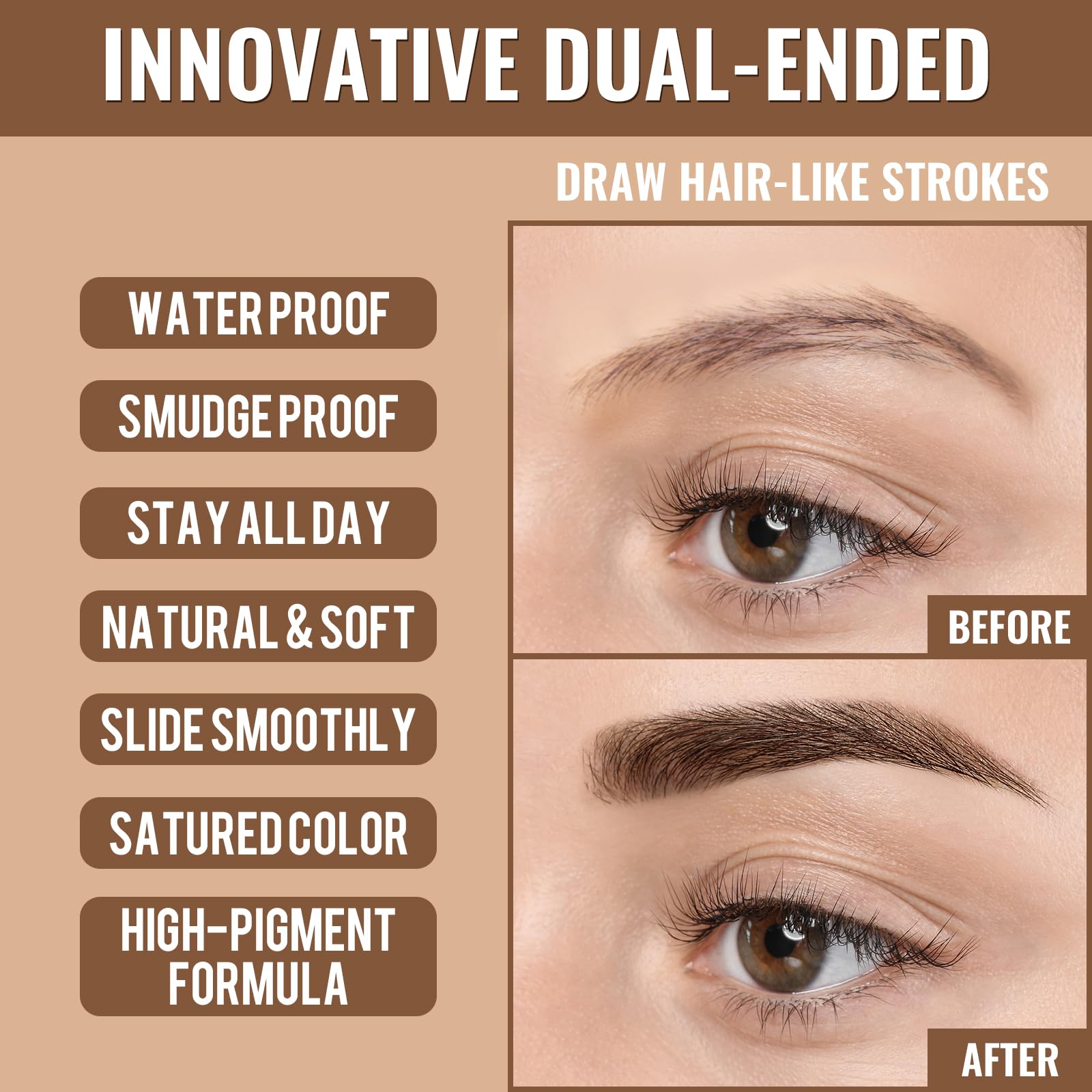 iMethod aplicación en mujer, cejas definidas y aspecto natural