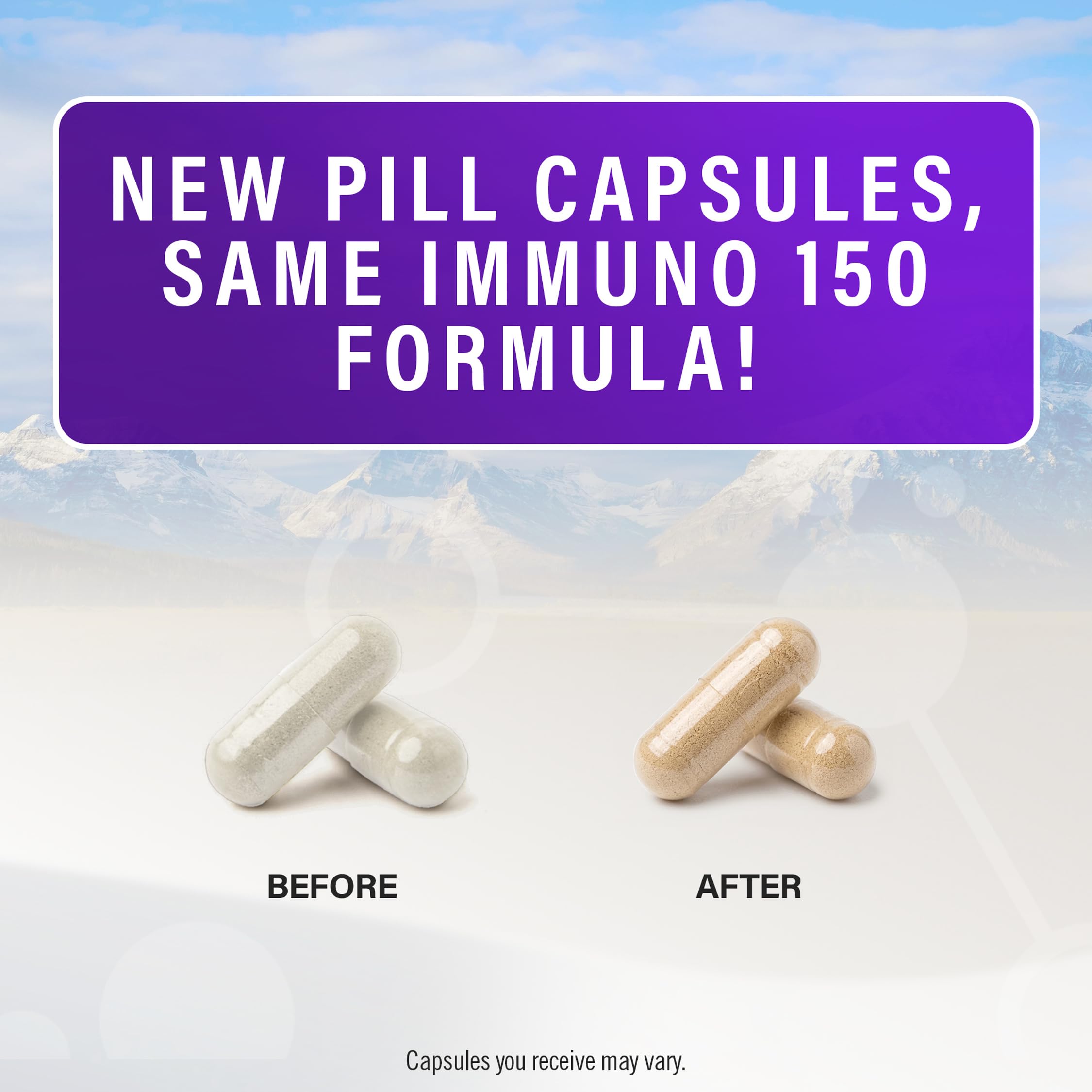Comparación de tamaño de porciones de Immuno 150 para planificación de dosis