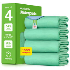 IMPROVIA protector frontal empacado mostrando tamaño y sellos de absorción