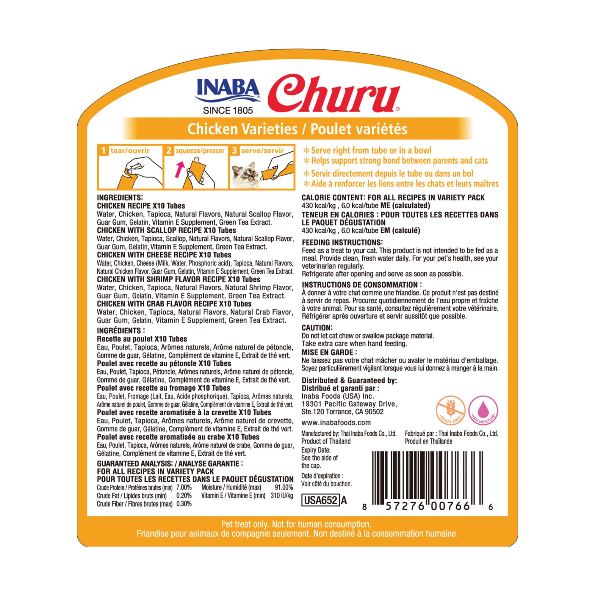 INABA Churu en cocina, fácil almacenamiento y uso diario