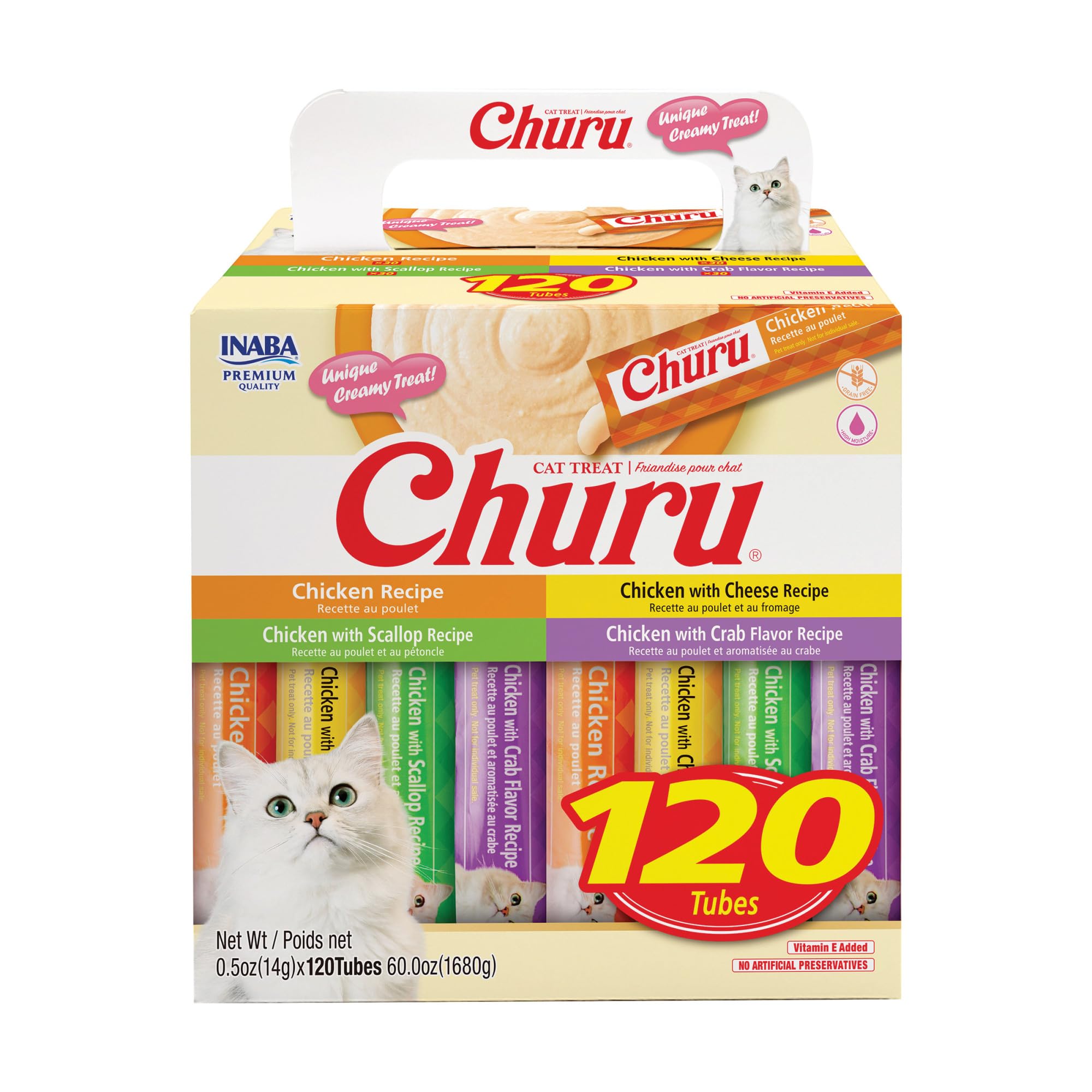 INABA churu frente del empaque mostrando conveniencia y contenido