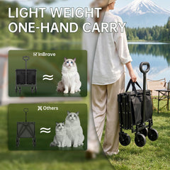 InBrave folded compact size in hands for effortless storage benefit