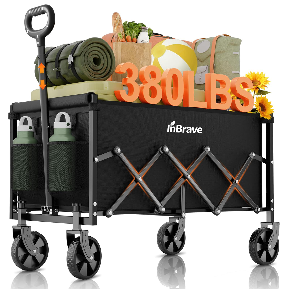 InBrave front view showing full wagon and easy-access interior benefit