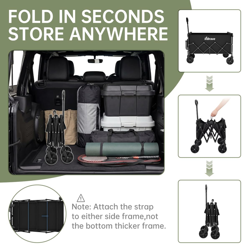 InBrave in car trunk showing compact fit for convenient transport benefit
