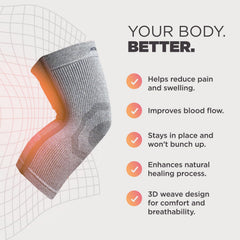 Incrediwear rodilla en carrera demostrando soporte durante ejercicio