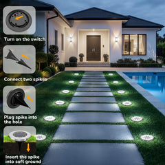 INCX primer plano de los 8 LEDs y tapa exterior que mejora durabilidad