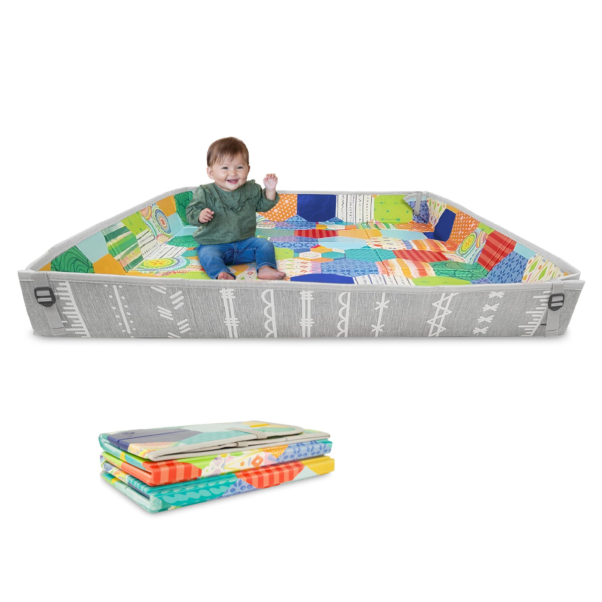 Infantino tapete frontal completo mostrando diseño y tamaño práctico