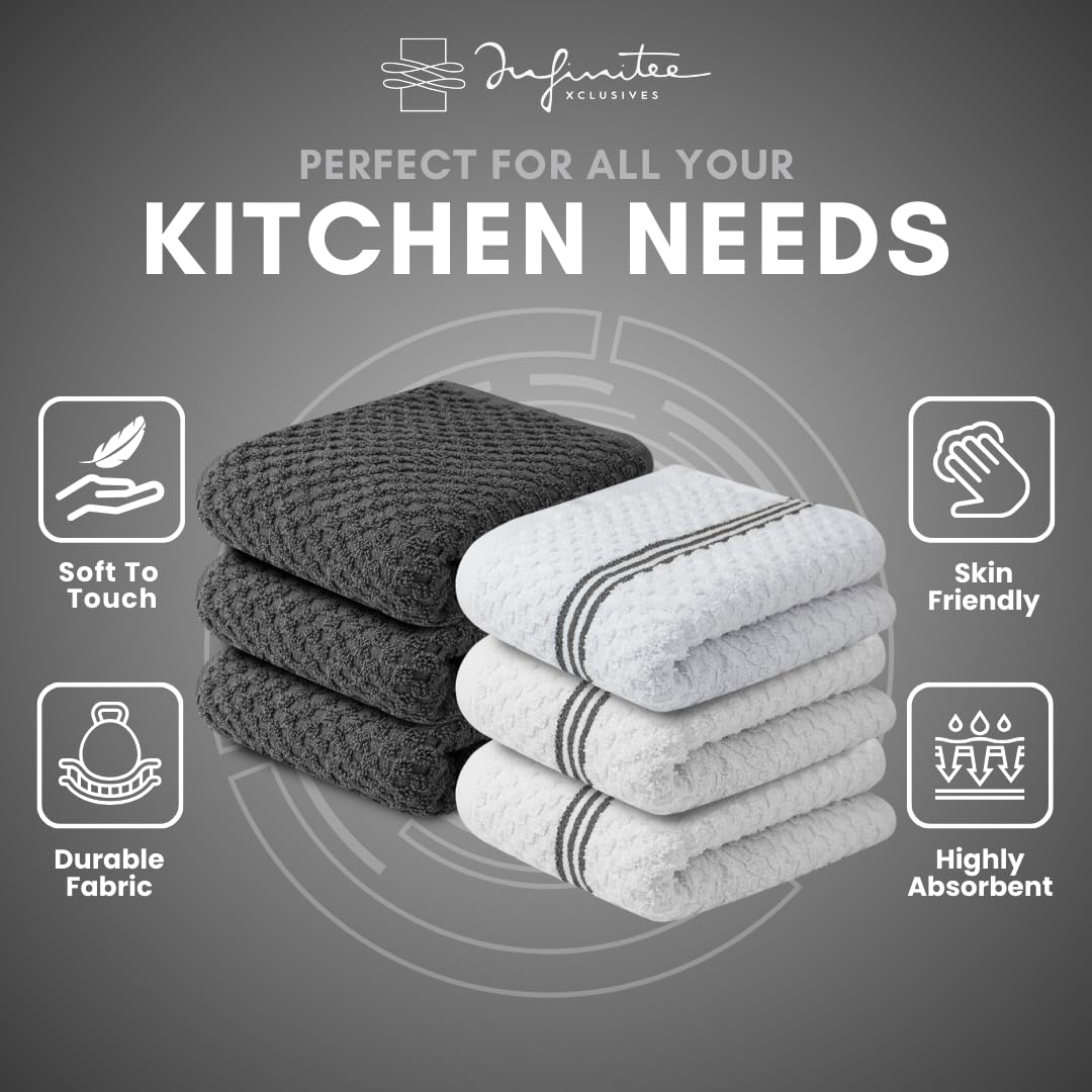 Infinitee Xclusives toalla en encimera en ambiente de cocina realista