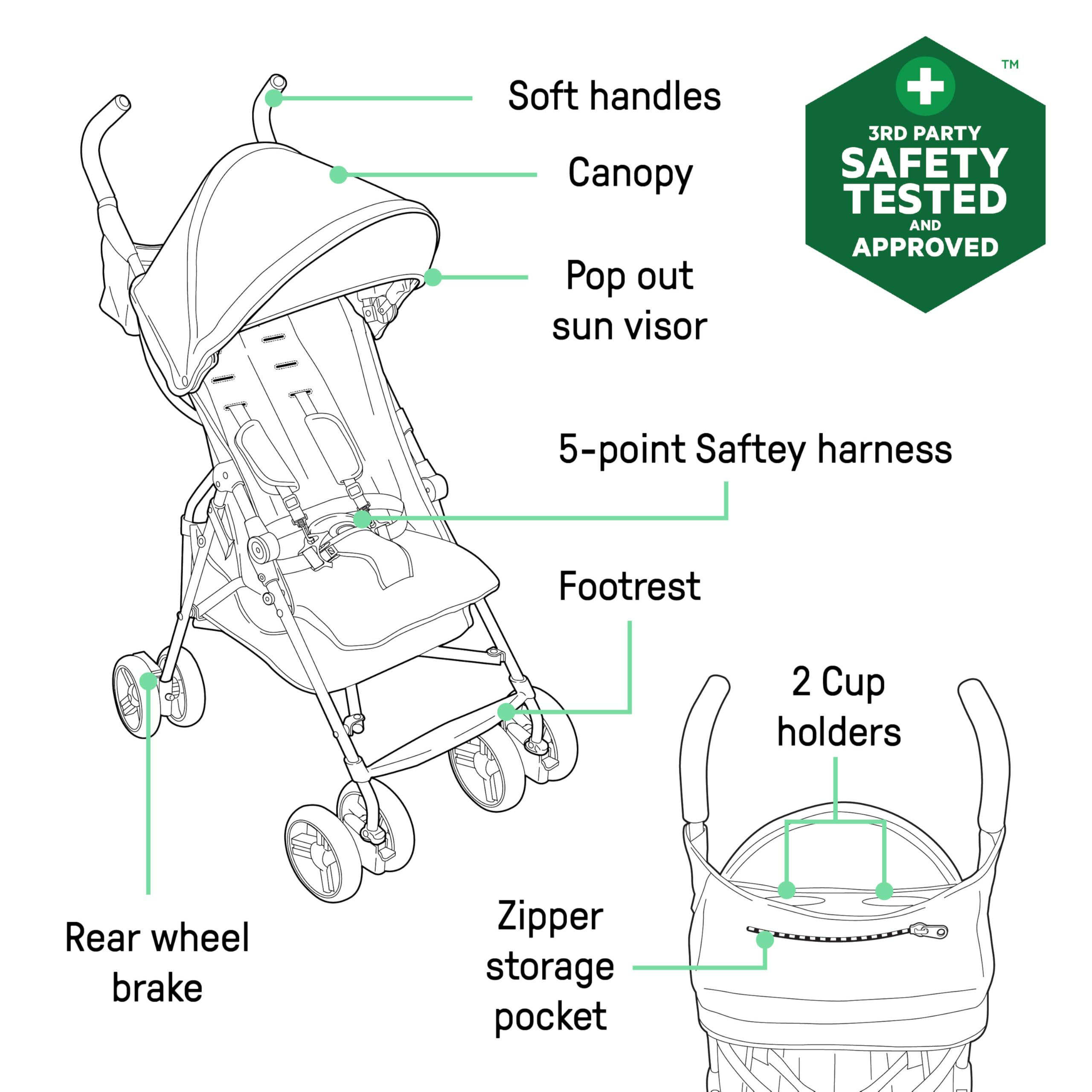 Ingenuity primer plano del asiento acolchado mostrando confort para el bebé