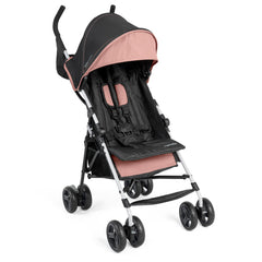 Ingenuity vista frontal del cochecito en dusty rose con diseño ligero y elegante