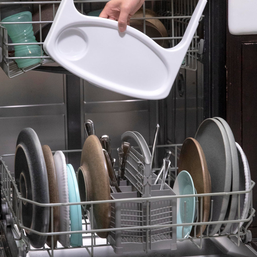 Ingenuity bandeja almacenada debajo optimiza espacio y transporte fácil