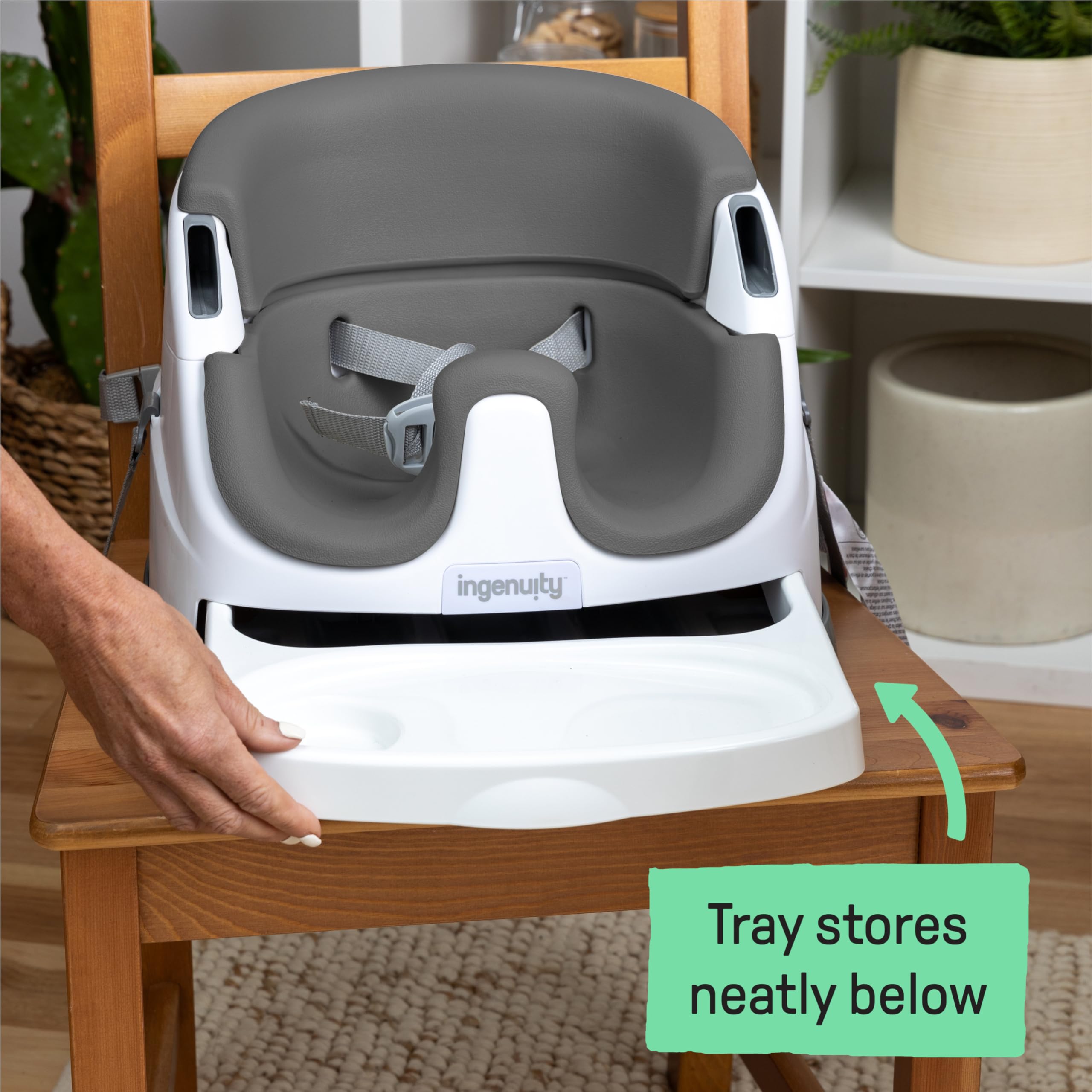 Ingenuity uso como asiento de suelo para juego y meriendas seguras