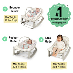 Ingenuity Keep Cozy primer plano del tapizado mostrando textura lavable y confort