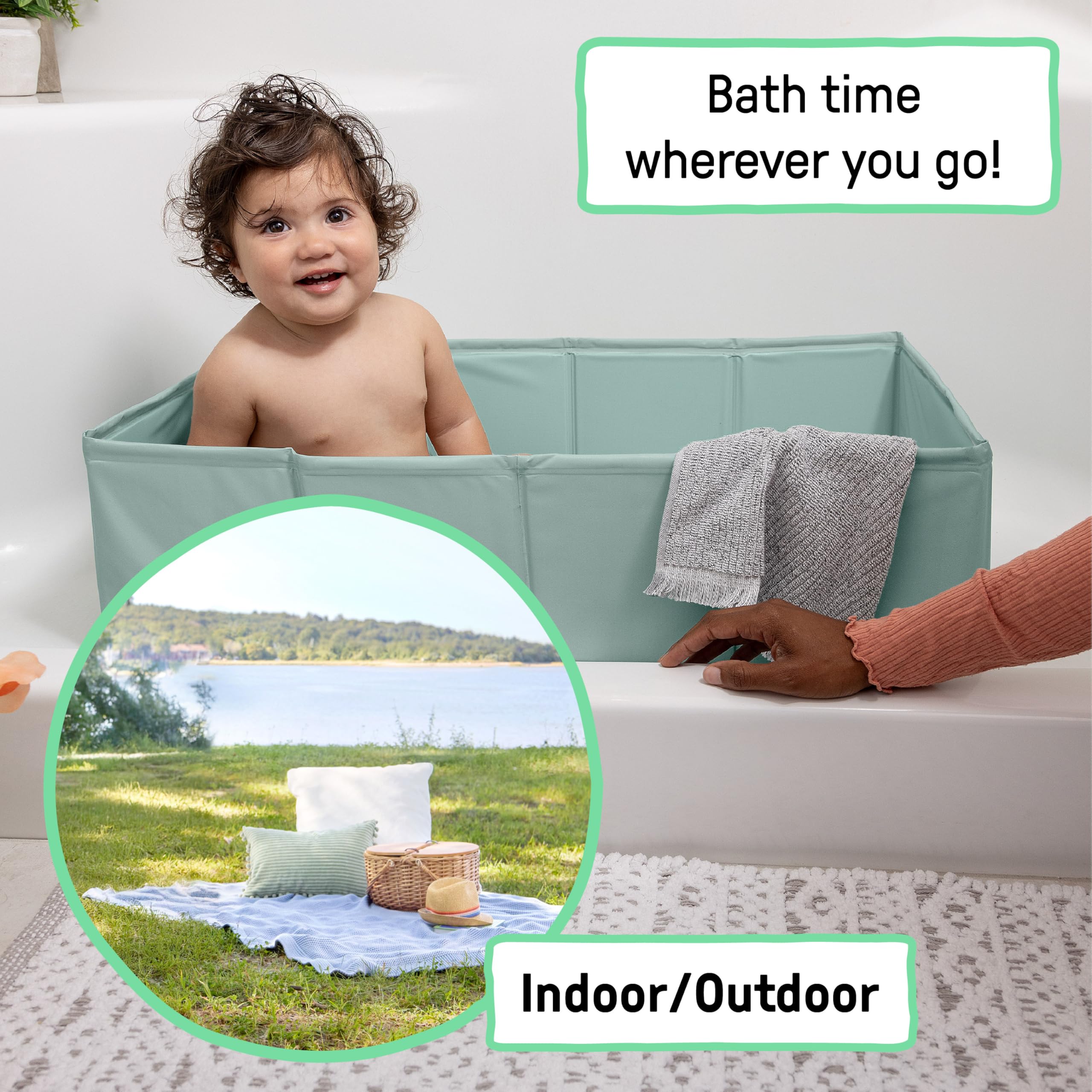 Ingenuity en uso dentro de una ducha baño seguro y práctico