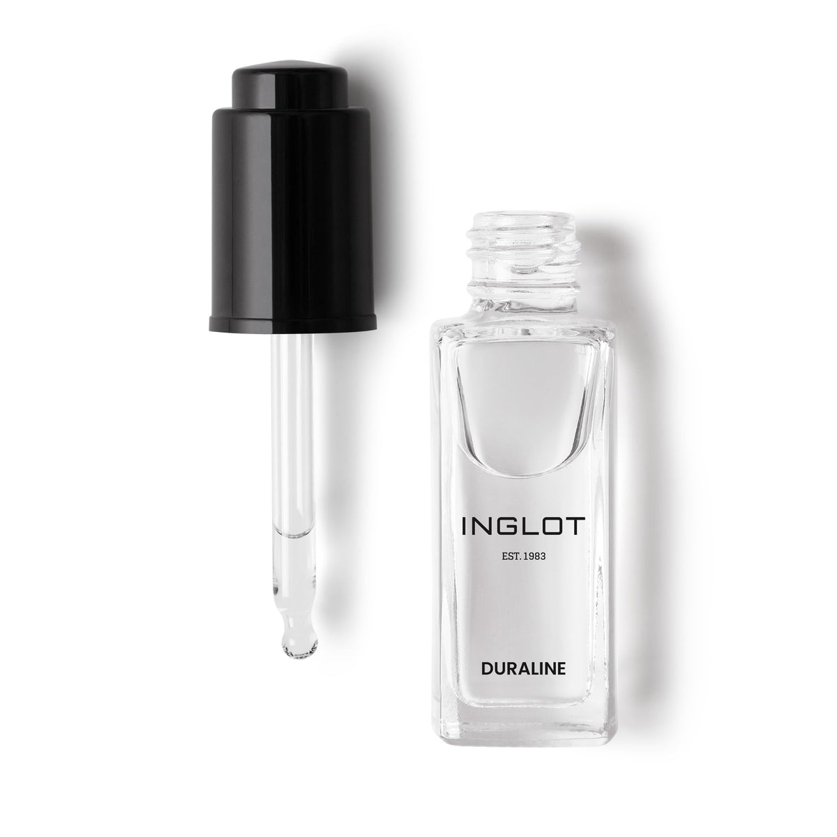 INGLOT Duraline botella frontal con diseño y pipeta, practicidad profesional