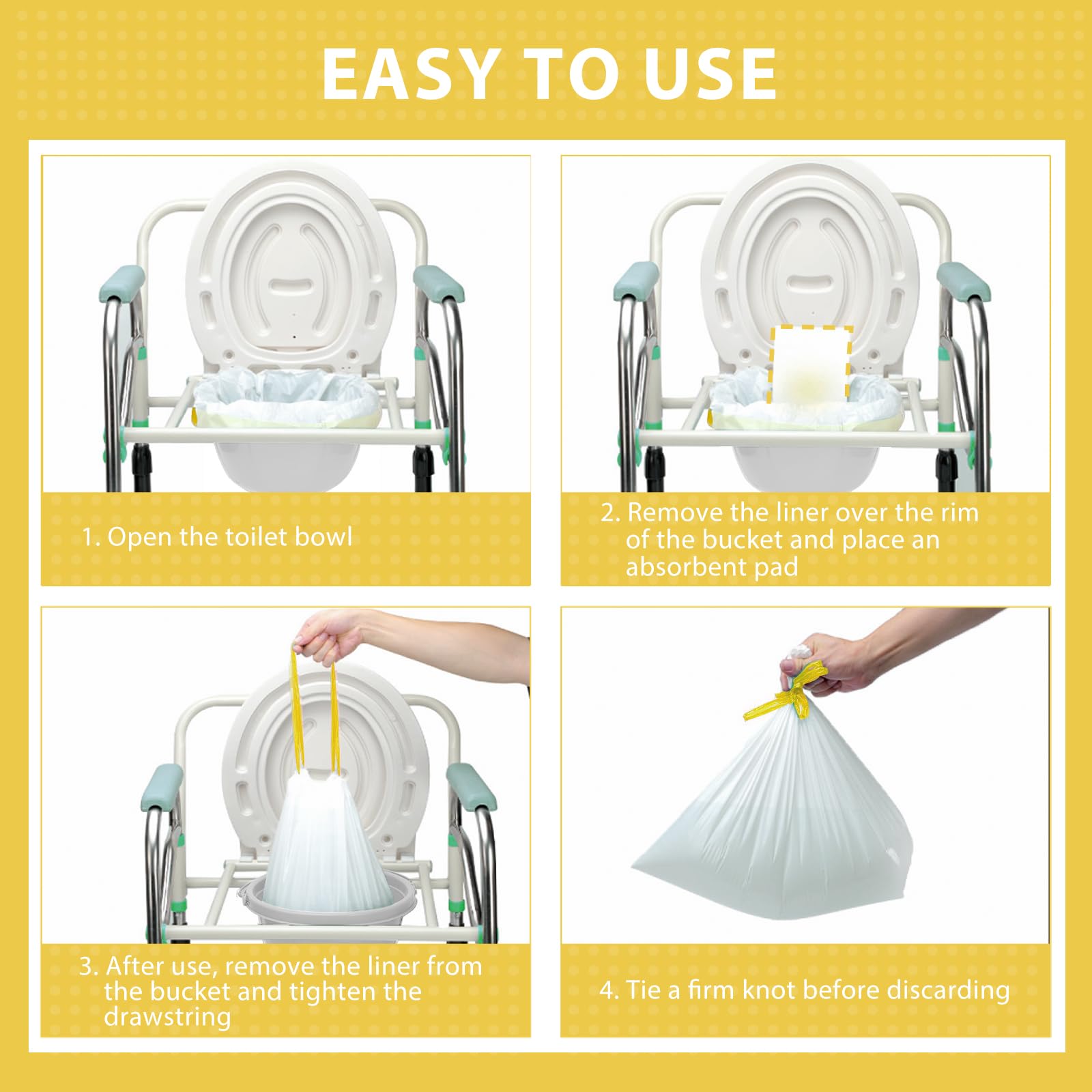 ININCARE primer plano de almohadilla absorbente que gelifica líquidos