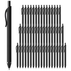 InkSlick paquete frontal de 50 bolígrafos negros mostrando presentación y cantidad