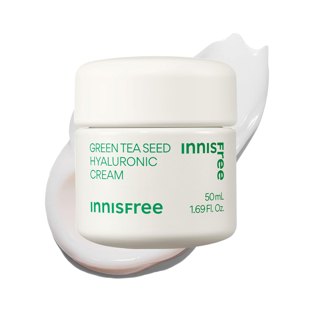 innisfree frasco frontal mostrando diseño y beneficios hidratantes