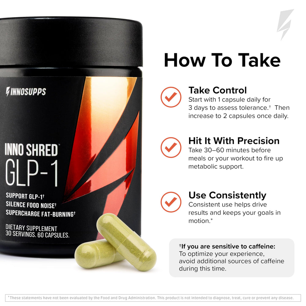 InnoSupps Inno Shred etiqueta con lista de ingredientes clave visible
