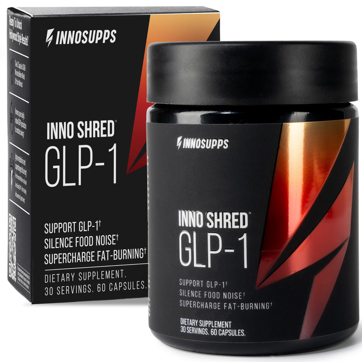 InnoSupps Inno Shred frontal mostrando el envase y beneficios energéticos