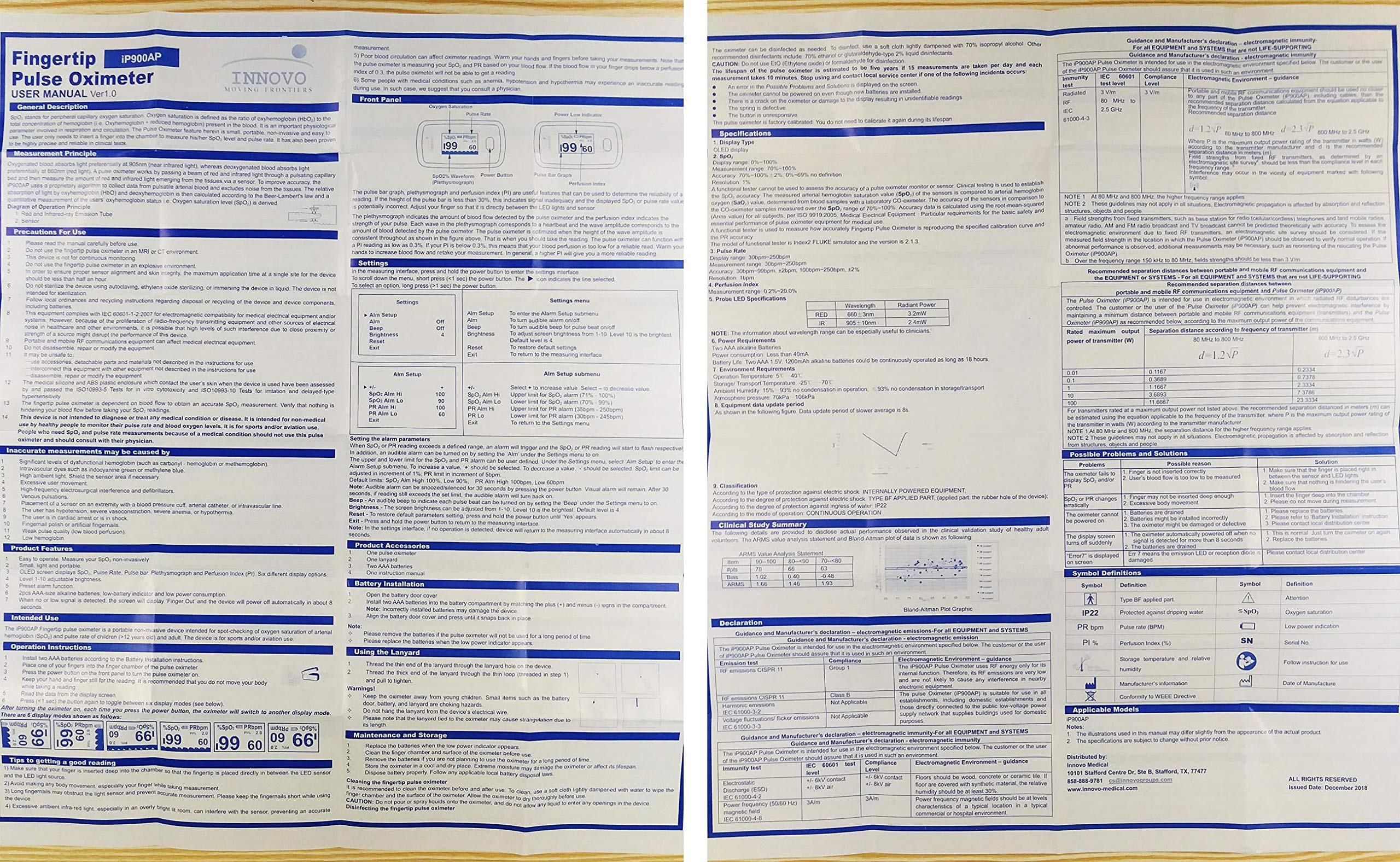 Innovo interfaz que muestra control de brillo y orientación de pantalla