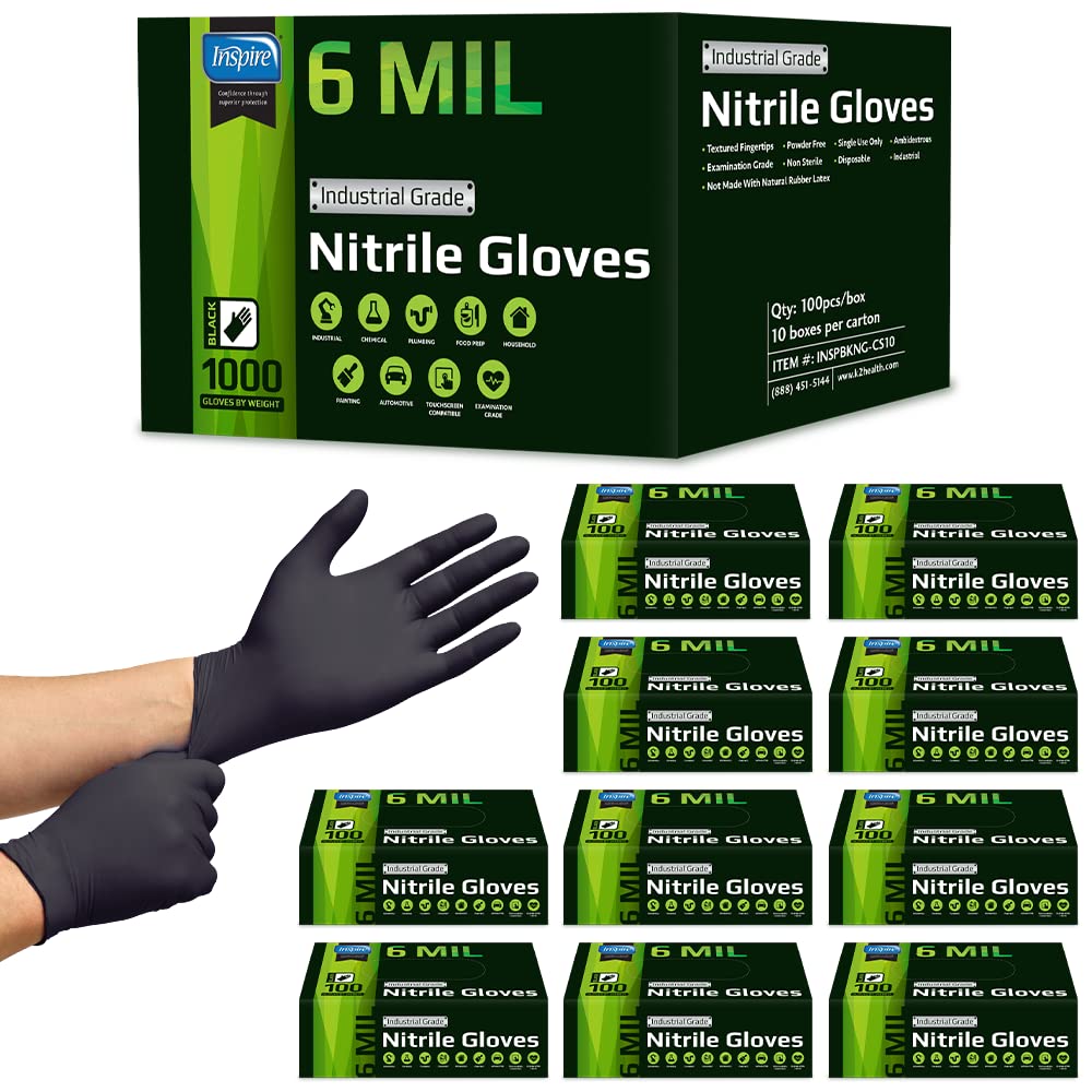 Inspire empaque frontal mostrando caja de guantes resistente