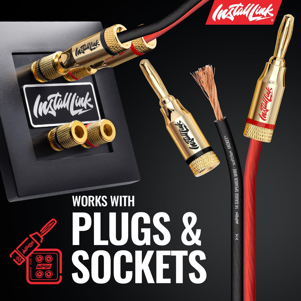 Install Link cable conectado a amplificador mostrando compatibilidad y firmeza