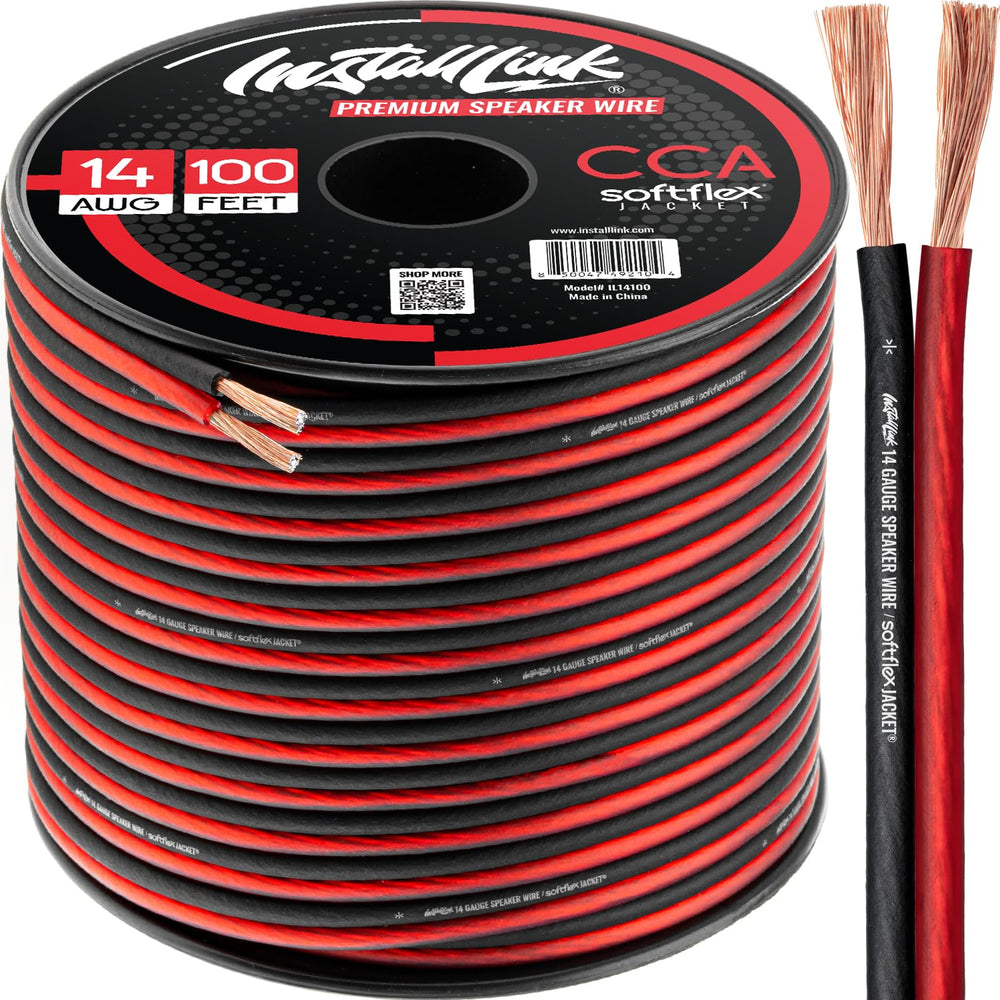 Install Link paquete frontal del cable mostrando longitud y colores, fácil identificación