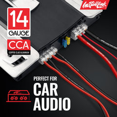 Install Link cable instalado en coche ofreciendo conexión segura y ordenada
