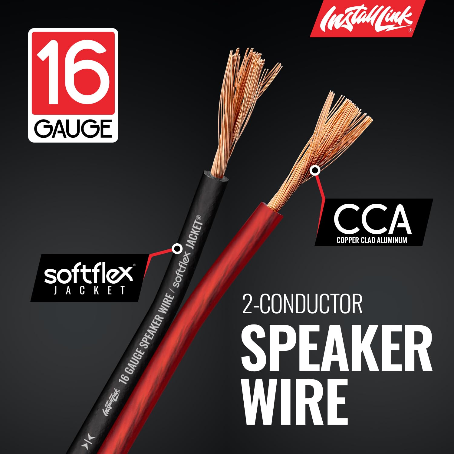 Install Link cable en automóvil conectado a amplificador, montaje profesional