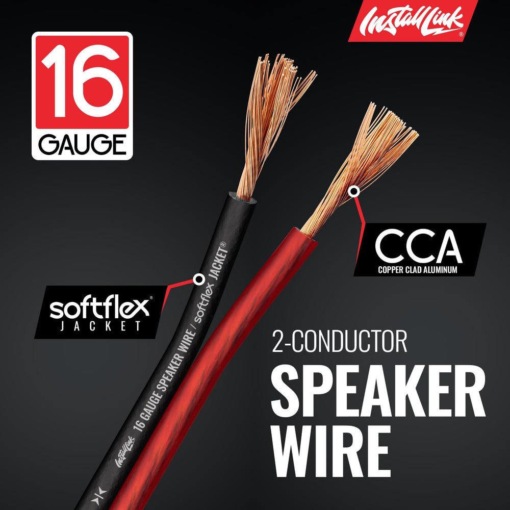Install Link cable en automóvil conectado a amplificador, montaje profesional