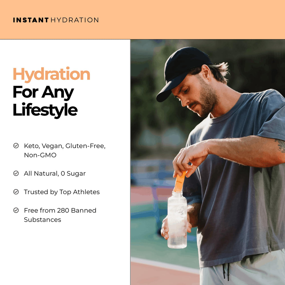 Instant Hydration en ambiente de playa, rehidratación durante calor y actividad