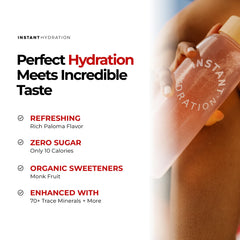Instant Hydration polvo textura fina que facilita disolución rápida