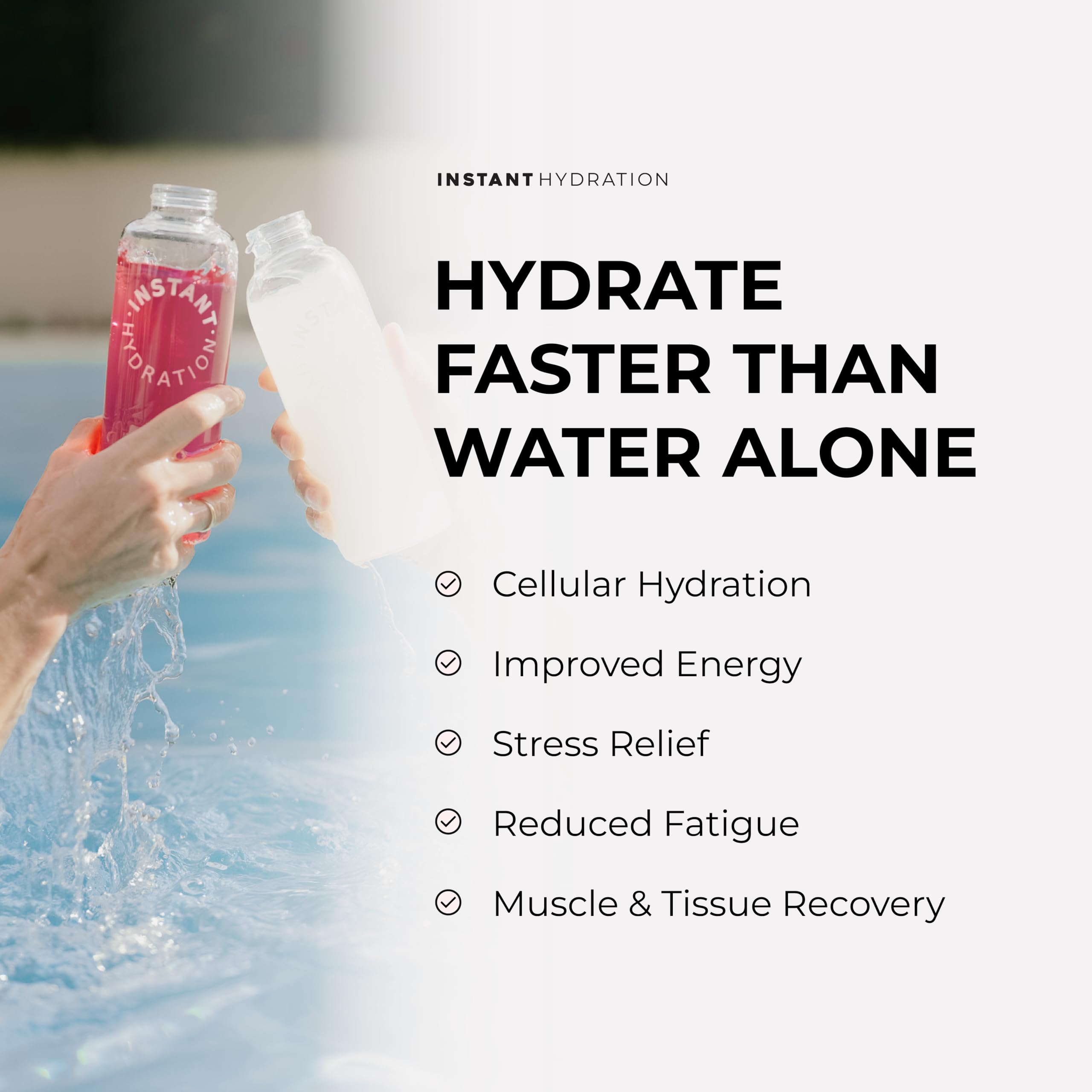 Instant Hydration etiqueta nutricional mostrando electrolitos por porción