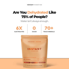 Instant Hydration sticks individuales alineados listos para viajes y dosificación directa