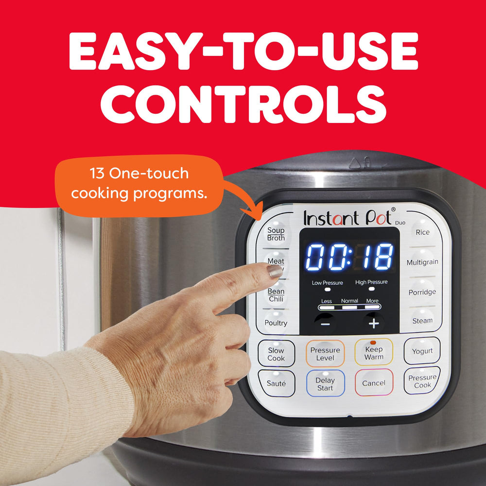 Instant Pot Duo panel de control con 13 programas para cocinar fácil y rápido