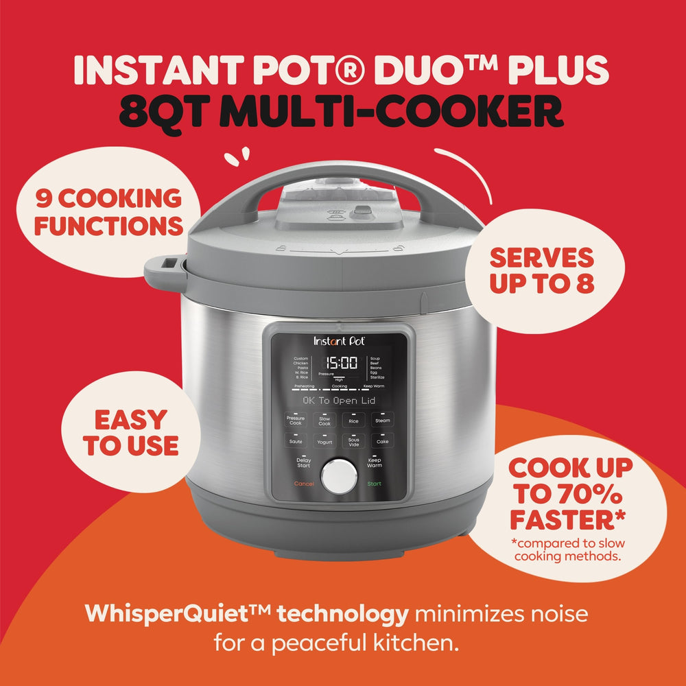 Instant Pot Instant Pot panel inclinado con pantalla y controles fáciles para recetas guiadas