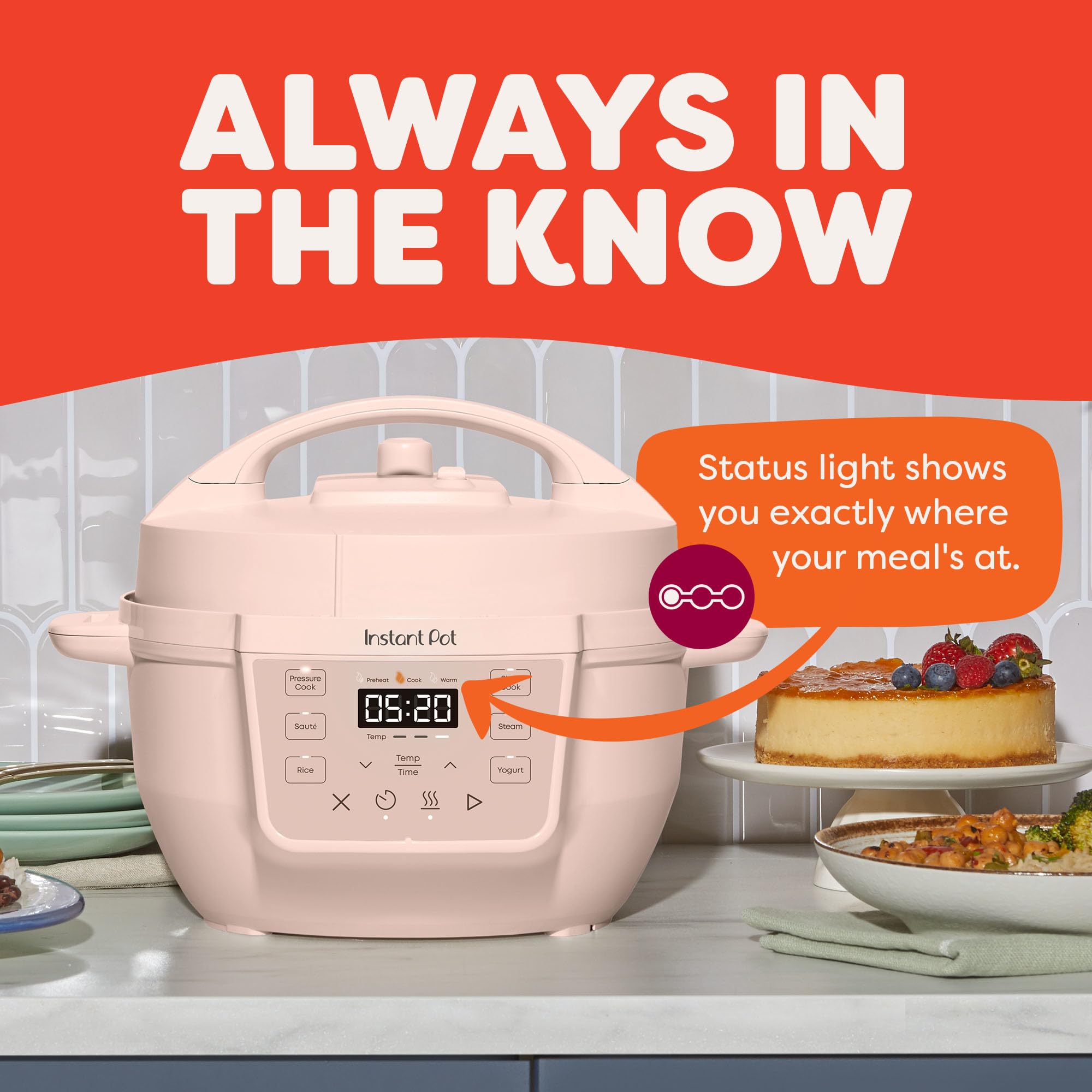Instant Pot RIO Mini rejilla de vapor de acero inoxidable para cocinar sano