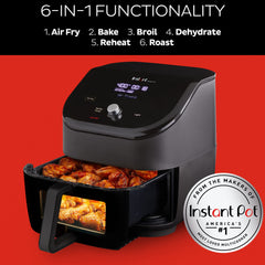 Instant Pot Vortex ventana ClearCook permitiendo vigilar la cocción y mejor control