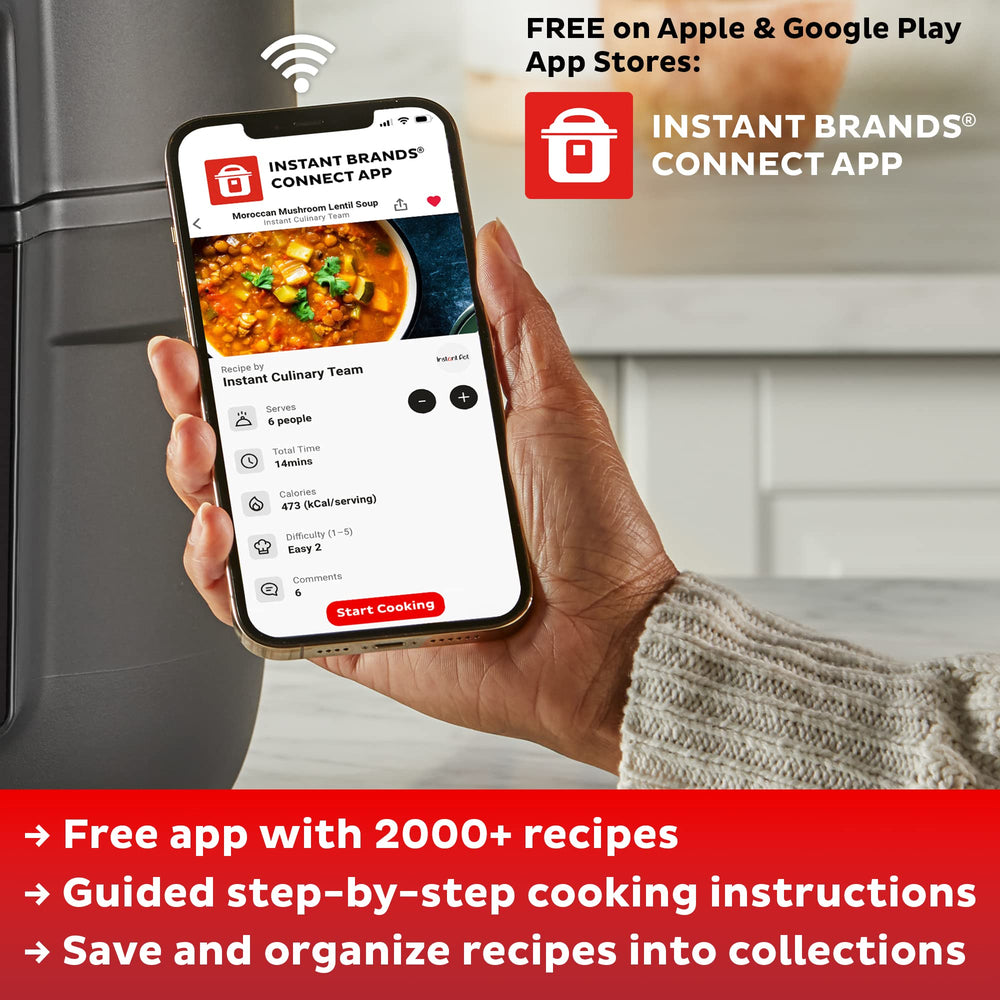Instant Pot Vortex panel táctil con controles iluminados facilitando ajustes rápidos