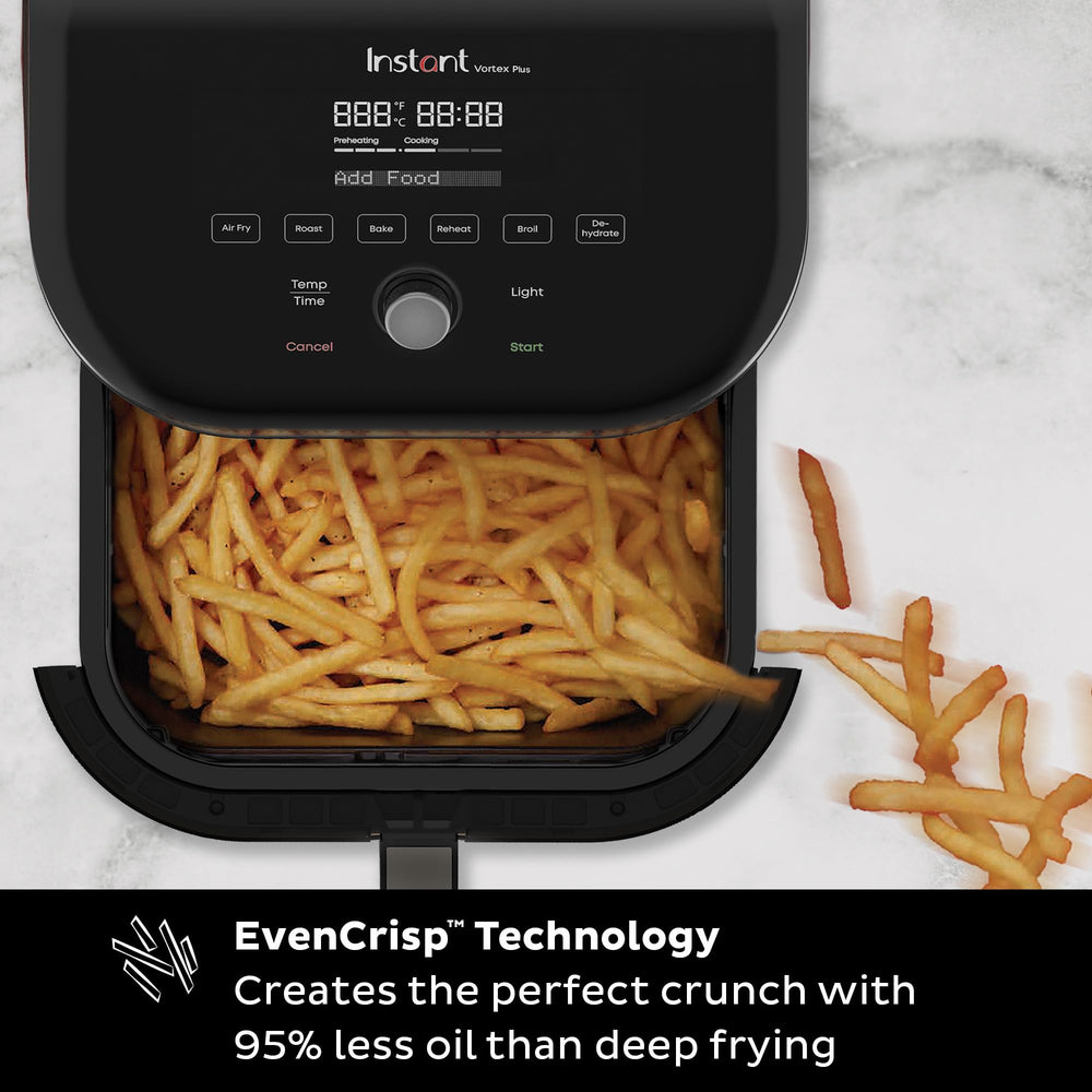 Instant Pot Vortex Plus interior de acero inoxidable, limpieza fácil y segura