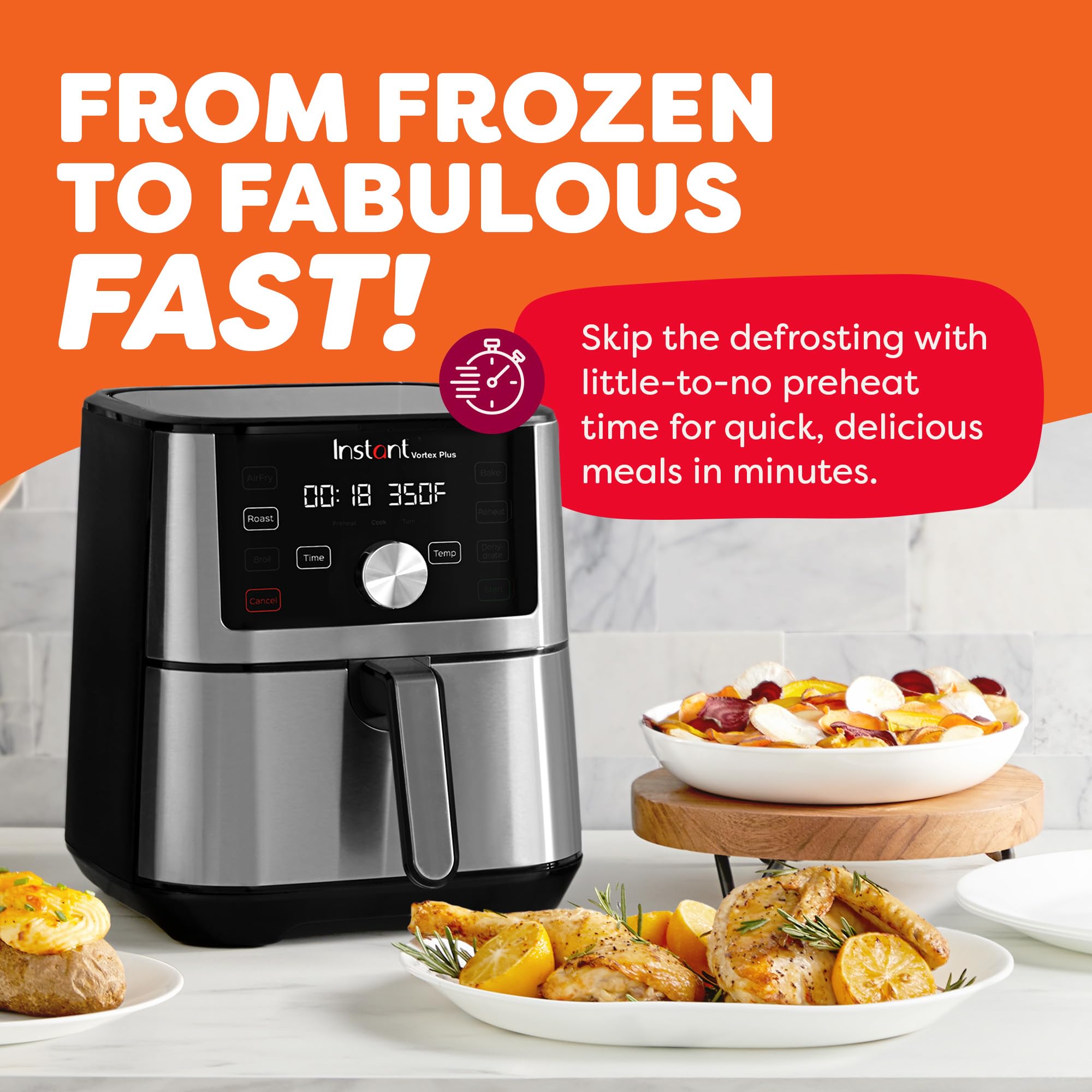 Instant Pot Vortex Plus alitas crujientes con EvenCrisp que reducen aceite y aportan textura