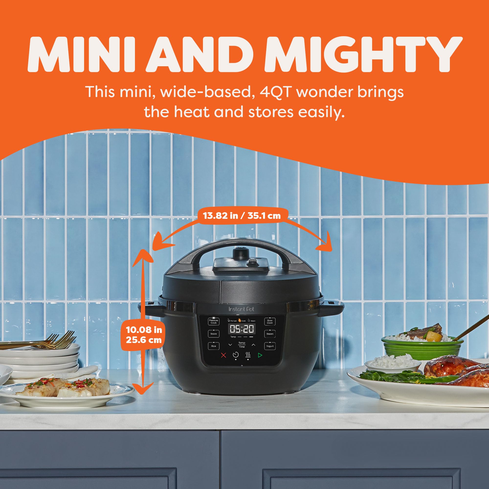 Instant Pot RIO Mini cubeta de acero inoxidable destacada para limpieza rápida y durabilidad
