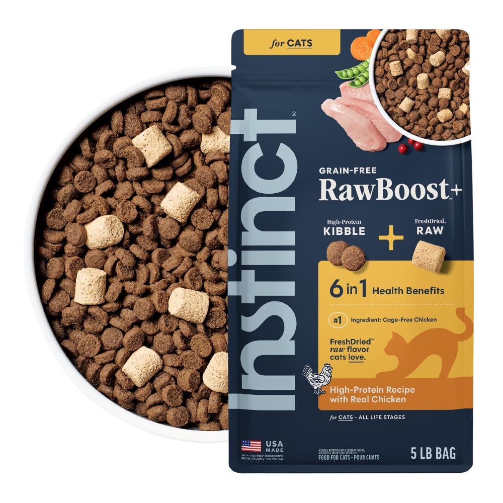 Instinct RawBoost front bag showing product branding and benefits